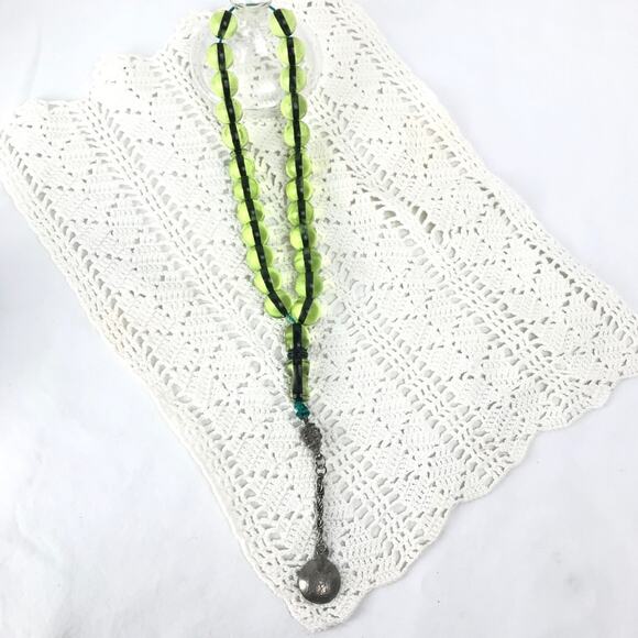 Vintage Middle Eastern Prayer Beads Green Eagle - Picture 1 of 6